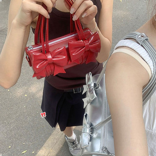 Hàn Quốc Niche Nách Túi Nữ Mùa Hè 2024 Phong Cách Mới Hợp Thời Trang Gối Túi Cầm Tay Túi Messenger Túi Màu Đỏ