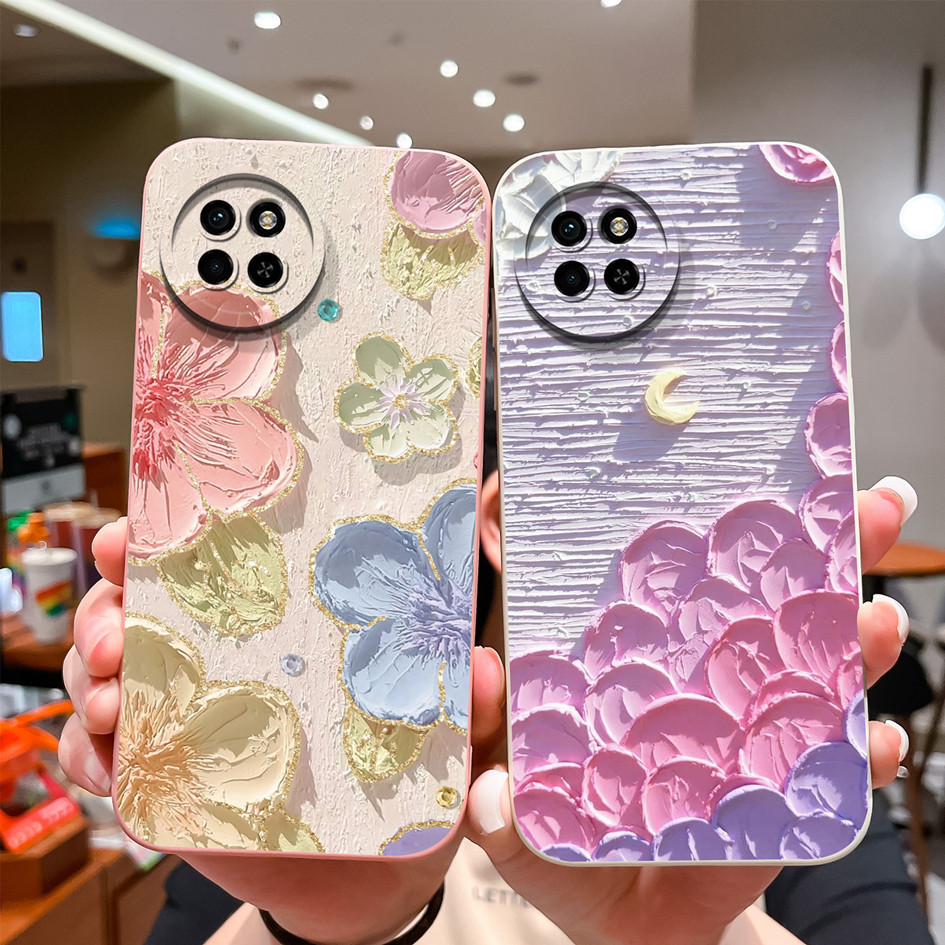 Ốp Điện Thoại Cho Itel S23 S23 + Plus Chất Lượng Cao Chống Sốc Vuông Lỏng Thời Trang Hoa Ốp Lưng Cho