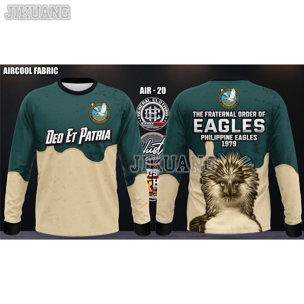 ÁO THUN EAGLES tay dài BỘ PHILIPINE EAGLE ĐẶT HÀNG FRATERNAL CỦA EAGLES (PHILIPPINE EAGLES) JK