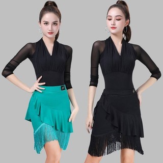 Váy khiêu vũ latin mới thực hành quần áo nữ trưởng thành váy tua rua váy đáy thi đấu khiêu vũ biểu diễn quần áo