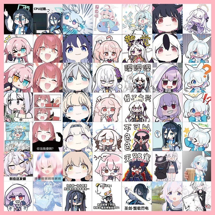 [Guyn] Nhãn dán Blue Archive (63 tờ) Tendou Arisu Blue Archive Gói biểu tượng cảm xúc Nhãn dán Blue 
