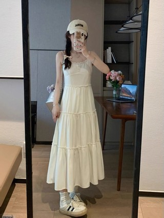 Mùa hè Phong cách mới Cao cấp Kỳ nghỉ sang trọng Váy dài hẹp dáng ôm nhẹ nhàng
