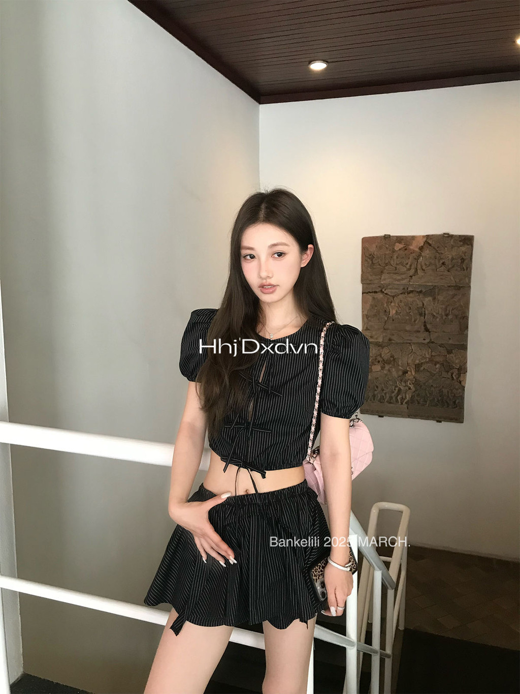 Áo sơ mi buộc dây Jennie Bennie Bow / Culottes Suit Nữ Xuân Hè