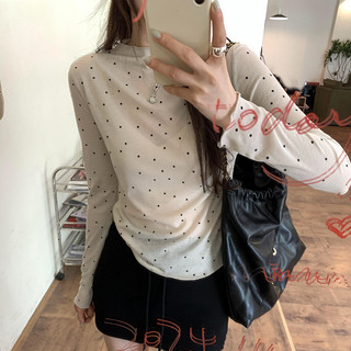 73331 Áo thun dài tay chấm bi mỏng