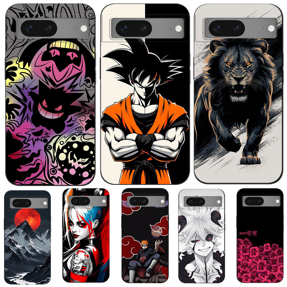 Dành Cho Google Pixel 7 Dành Cho Google Pixel 7 Pro Soft Case Màu Đen tpu Ngộ nghĩnh Mát
