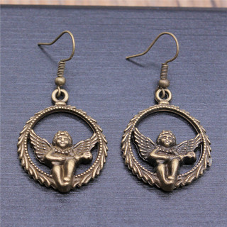 Đôi Cánh Thiên Thần Móng Tay Quyến Rũ Bông Tai Vintage Trang Sức Làm Đồ Mới Trong Kích Thước Bông Tai 18x19mm