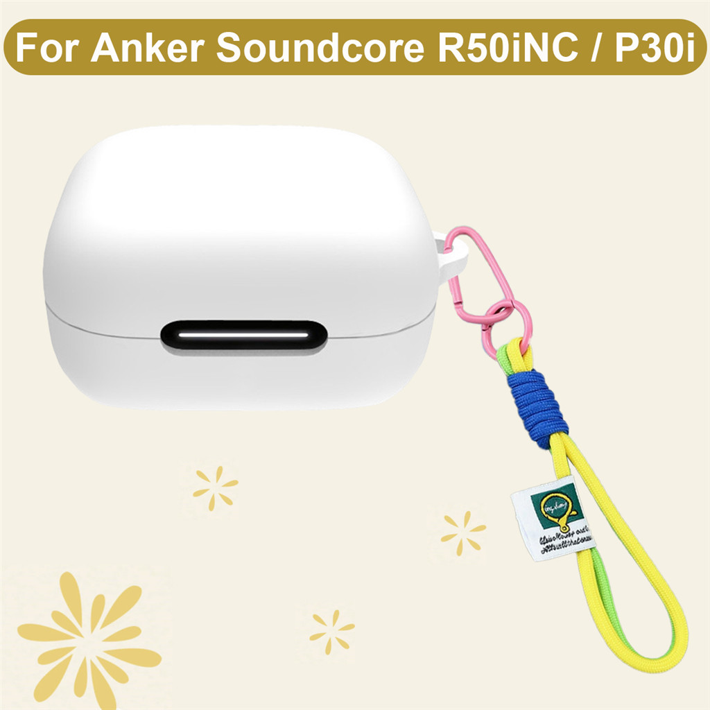 Dành Cho Anker Soundcore R50i NC / P30i Tai Nghe Silicon Vỏ Tai Nghe Bện Dây Đeo Cổ Tay Móc Khóa