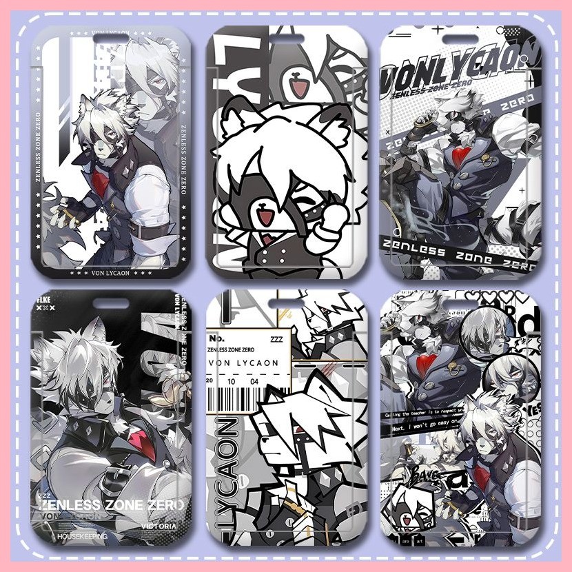 [Guyn] Hộp đựng thẻ Zenless Zone Zero Von Lycaon Zero Von Lycaon Thẻ trường Thẻ bữa ăn Thẻ học sinh 