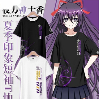 Ngày A LIVE Yatogami Tohka In Hình Áo Thun Thường Ngày Plus Size Nam Nữ Thời Trang Áo Thun Nữ