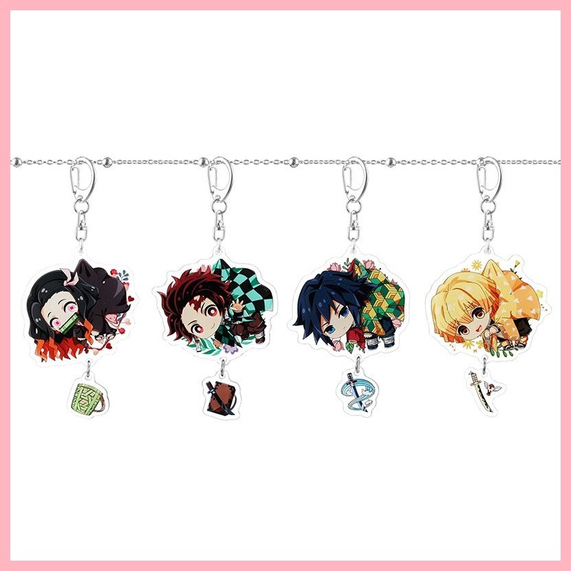 Móc Khóa Mặt Dây Chuyền Quà Tặng Demon Slayer Muichirou Demon Slayer Anime Acrylic Móc Khóa Sáng Tạo