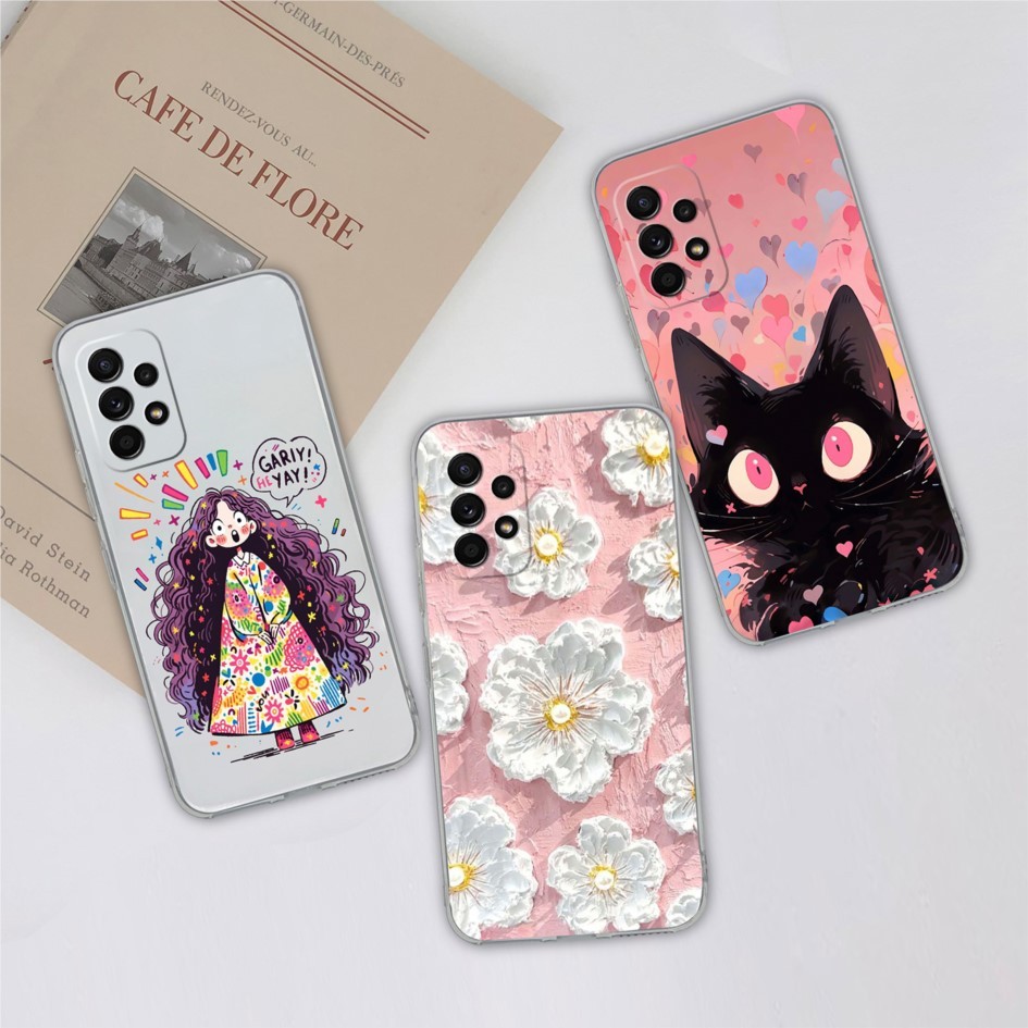 Ốp Cho Samsung Galaxy A52 A51 5G Ốp Lưng Sáng Tạo Họa Tiết Hoạt Hình Trong Suốt Silicon Mềm Chống Tr