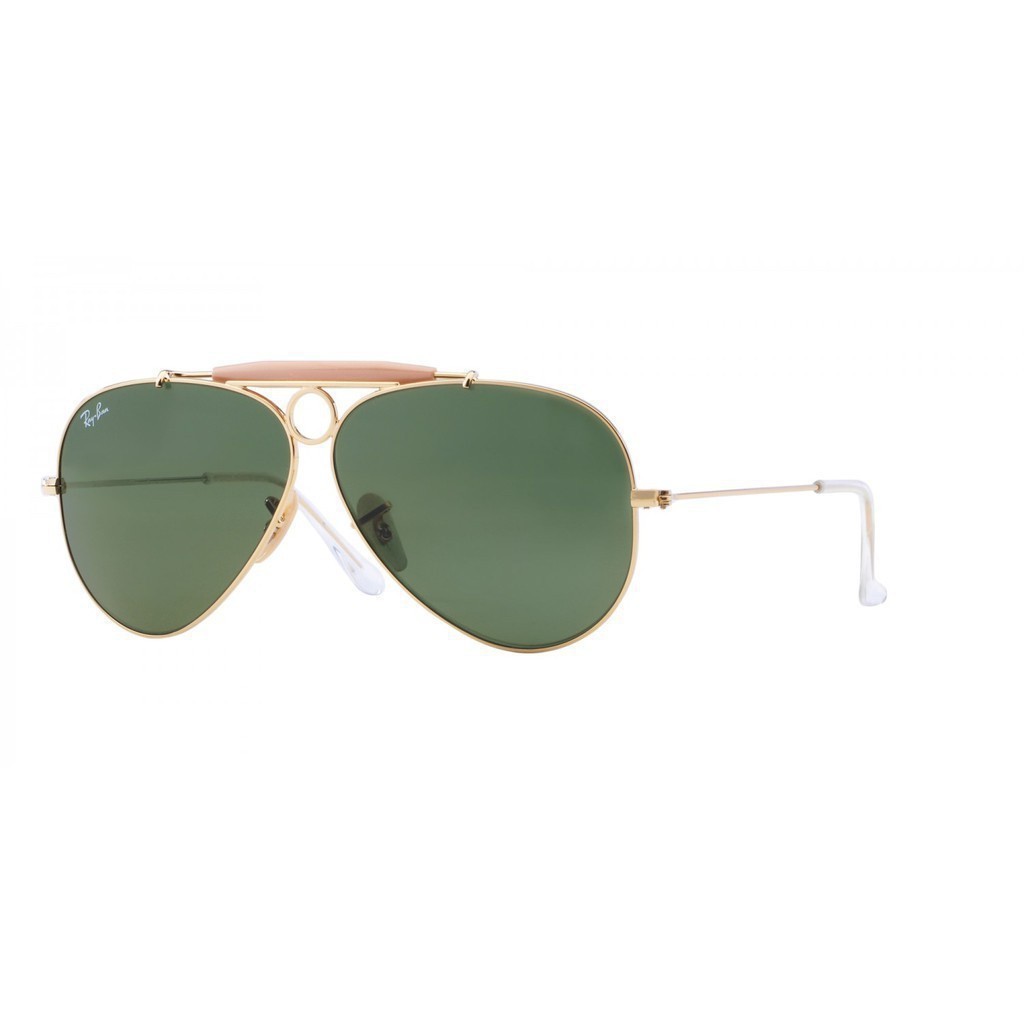 Rayban Aviator Bắn Súng RB3138 Vàng / Xanh Nam Nữ Kính Mát Chính Hãng