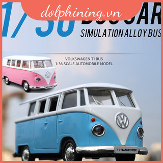 Xe đồ chơi hợp kim mô hình Volkswagen Bus T1 dành cho trẻ em chơi tưởng tượng'