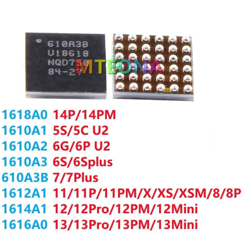 1 Chiếc USB Tristar U2 USB IC Chip Cho iph 11 12 13 Pro Max X XS 7 8 Plus Mini 1616A0 1614A1 1612A1 