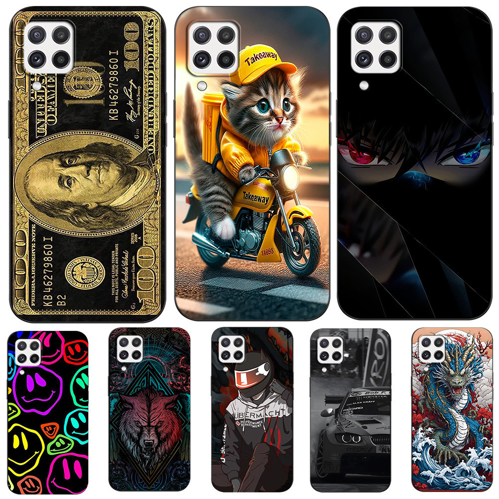 Dành Cho Samsung A22 4G Ốp lưng 6.4inch Ốp Lưng Cho Samsung Galaxy A22 4G GalaxyA22 A 22 Đen tpu Ốp 