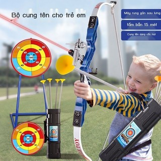 Bộ đồ chơi cung tên cỡ lớn dành cho trẻ em cốc hút mục tiêu bắn súng đồ chơi bắn cung mục tiêu thể thao ngoài trời