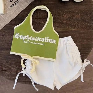 Bé gái mùa hè phong cách mới phong cách hàn quốc phong cách phương tây áo vest dây