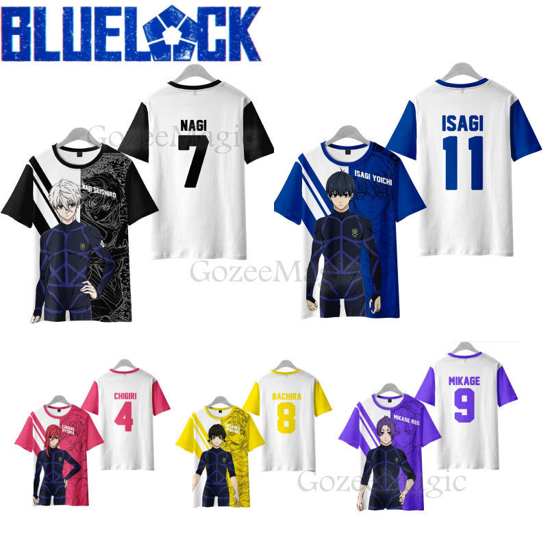 Anime Blue Lock Nagi Jersey Cosplay, Áo Bóng Đá Thể Thao Tay Ngắn Cho Nam và Nữ, Trẻ Em