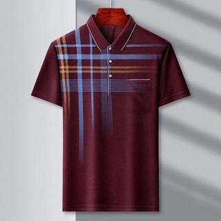 Áo Sơ Mi polo Người Cao Tuổi Trung Niên Áo Sơ Mi polo Kích Thước Lớn Thoáng Khí Tay Ngắn Mùa Hè Nam Cotton【 37% Nguyên Chất Áo Thun Ngắn Tay Trung Niên Người Cao Tuổi Nam Thường Ngày