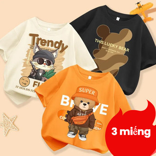 Áo thun ngắn tay bé trai Quần áo trẻ em mặc đường phố mùa hè Áo trung lớn trẻ em Quần áo nửa tay 2024 Phong cách mới