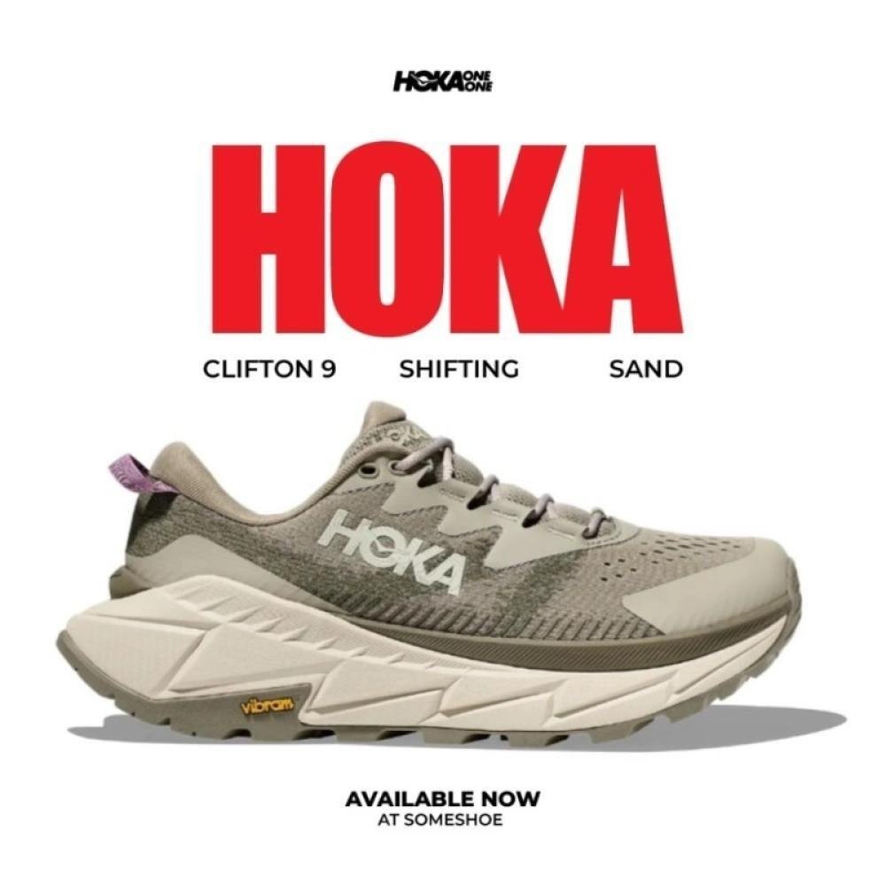【100% Genuine】 HOKA SKYLINE FLOAT X Shoes Low Cut Casual Sneakers For Women GRAY 1143430-BYCL
