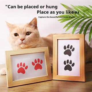 Dấu Chân Thú Cưng Mèo Tay Và Dấu Chân Tưởng Niệm Chó Paw In Hình Tưởng Niệm Khung Ảnh Mèo Paw In Bùn Quà Tặng Washless Mực In