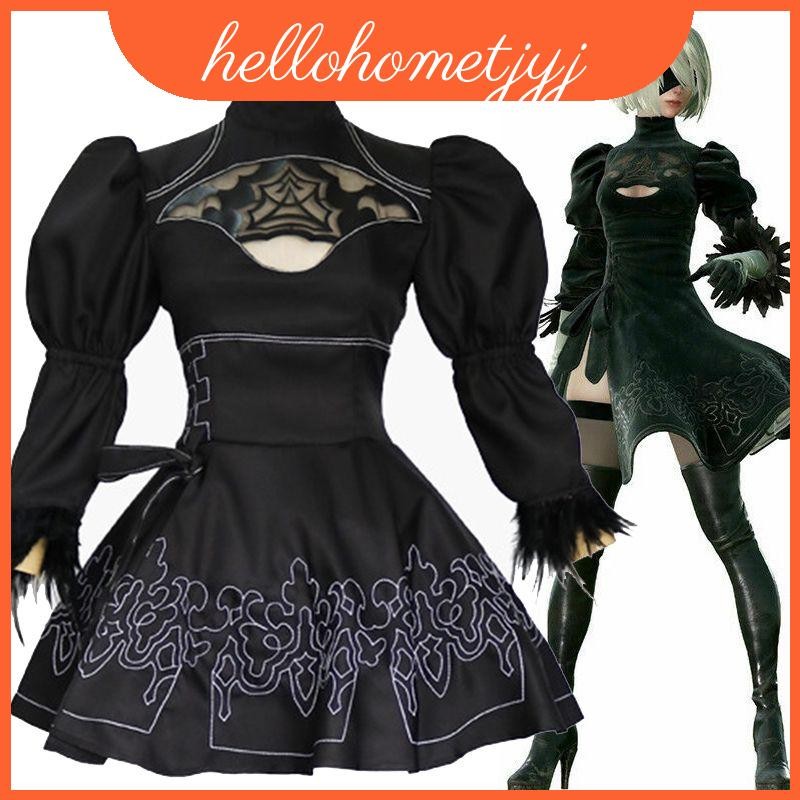 Đầm Cosplay Nier được khâu hoàn hảo Automata 2b Yorha No.2 kèm phụ kiện