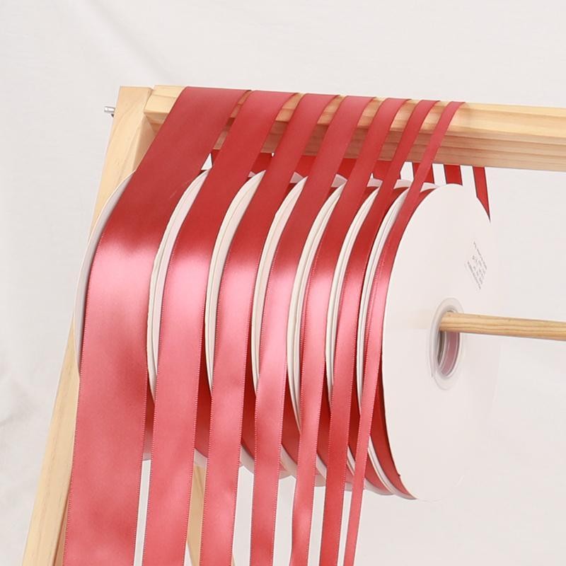 0.6-4cm Retro Ruy Băng Đỏ Đậm Ruy Băng Bánh Trang Trí Nơ Ruy Băng Handmade DIY Nơ Ruy Băng