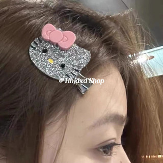 Giá trị cao y2k nơ hello kitty kẹp tóc trán kẹp bên cô gái nóng ngọt ngào mát nổ kẹp tóc gãy mũ đội đầu