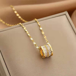 Vòng cổ zircon bằng thép titan dành cho dây chuyền cao cấp thời trang và tinh tế dành cho nữ