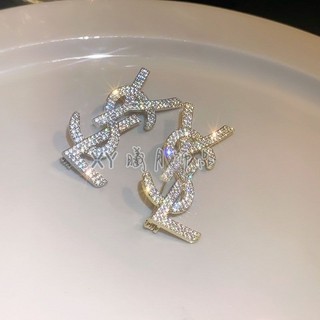 Ysl Full Diamond Design Light Luxury Micro-embellished Trâm cài cao cấp tinh tế Corsage Trâm cài cao cấp