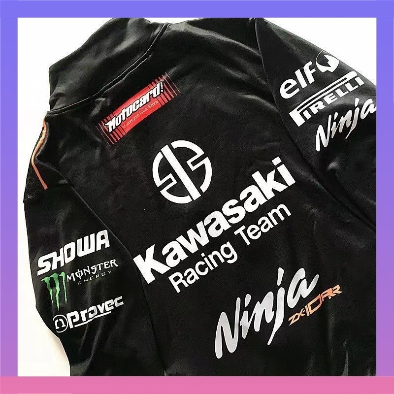 Mới MOTO GP Kawasaki Racing Team Cycling Suit Motorcycle Rider hoodie Kawasaki Racing Suit Track Sui