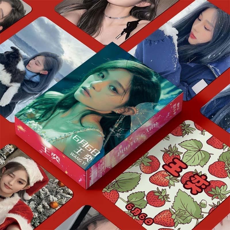 Snh48 Wang Yi Bộ Hộp Ba inch Ngoại Vi Cá Nhân 55 Thẻ Laser LOMO Thẻ Ảnh Thẻ Phim Thẻ Sách Quà Tặng