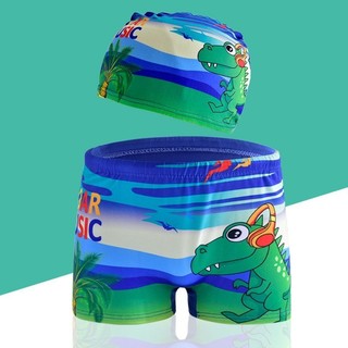 Mới Công Viên Khủng Long Siêu Người Nhện Bé Trai Quần Bơi Vừa Lớn Trẻ Em Mũ Phù Hợp Với Học Bơi Chuyên Dụng