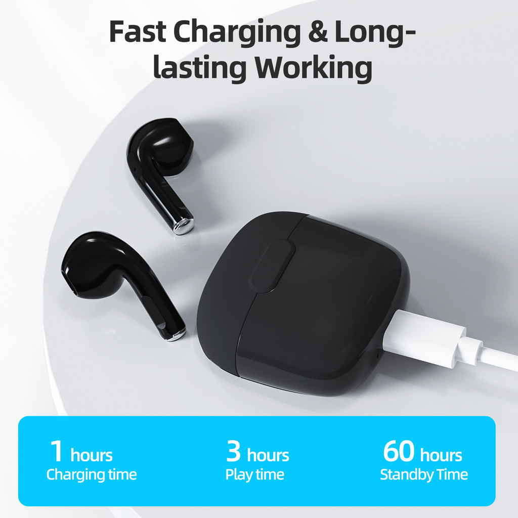 GOOJODOQ Tai nghe không dây GOOOJODEQ BT5.3 Tự động ghép đôi Comfort Fit Âm thanh Hi-Fi Điều khiển cảm ứng Type-C Sạc pin 25mAh / 180mAh | BigBuy360 - bigbuy360.vn