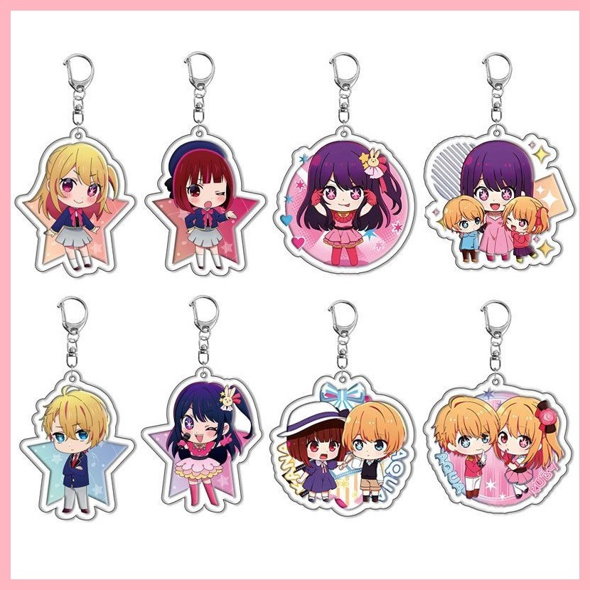 Móc Khóa Mặt Dây Chuyền Quà Tặng OSHI NO KO Hoshino Ai Hoshino Akuamarin Hoshino Rubii My Push Child