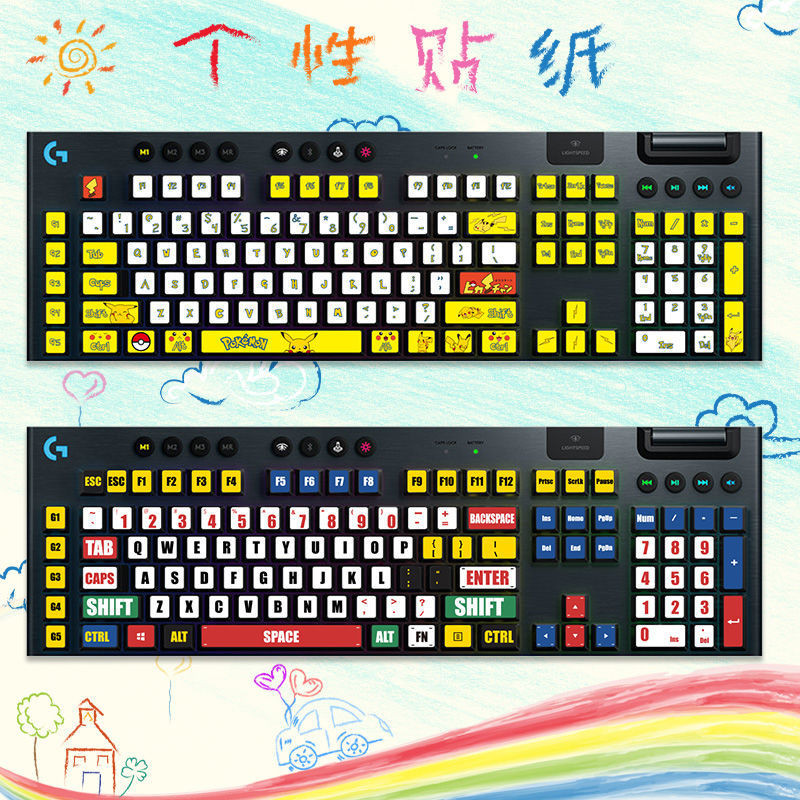 Logitech G813 G913 G915 TKL G Pro X Miếng Dán Bàn Phím Bàn Phím Bảo Vệ Keycap Màu Sắc Thay Đổi