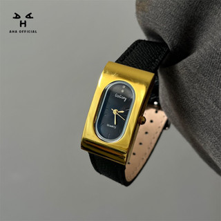 Phong Cách Trung Cổ Vỏ Thép Hình Chữ Nhật Nữ Nhẹ Sang Trọng Niche Cao Cấp Nữ 2025 Đồng Hồ Thạch Anh Phong Cách Mới