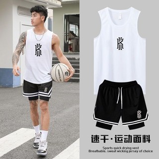 Bộ đồ thể thao Đồ thể thao Quần thể thao Kobe Irving của Mỹ Quần short Bộ đồ bóng rổ giả hai mảnh Quần ba điểm tập chạy bộ Áo thể thao cỡ lớn