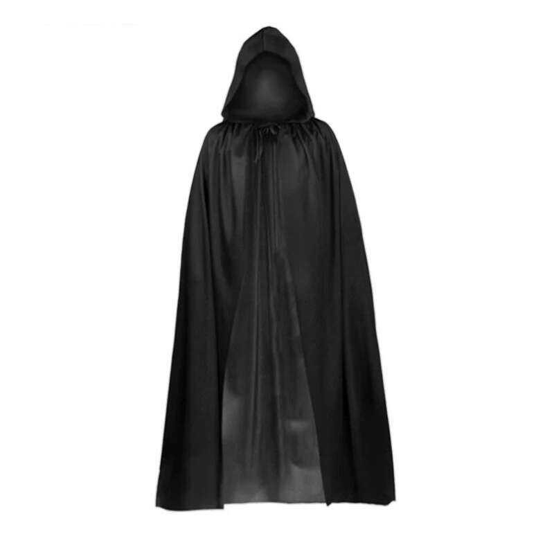 Clever-Mencode Áo Choàng Đen Nam Halloween Cosplay Trang Phục Clubwear Death Ma Cà Rồng Ma Cà Rồng P