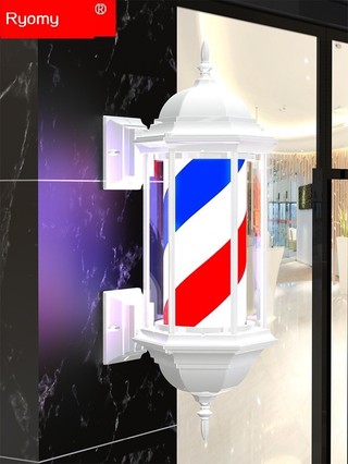 Đèn led retro salon tóc xoay tiệm cắt tóc cửa xoay đèn làm tóc salon tóc đèn xoay s