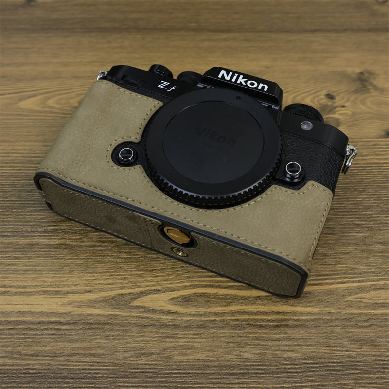 Thích hợp cho Nikon zf Retro Da Thật Chính Hãng Túi Máy Ảnh zf Vỏ Bảo Vệ zf Tay Cầm Nửa Vỏ Đế