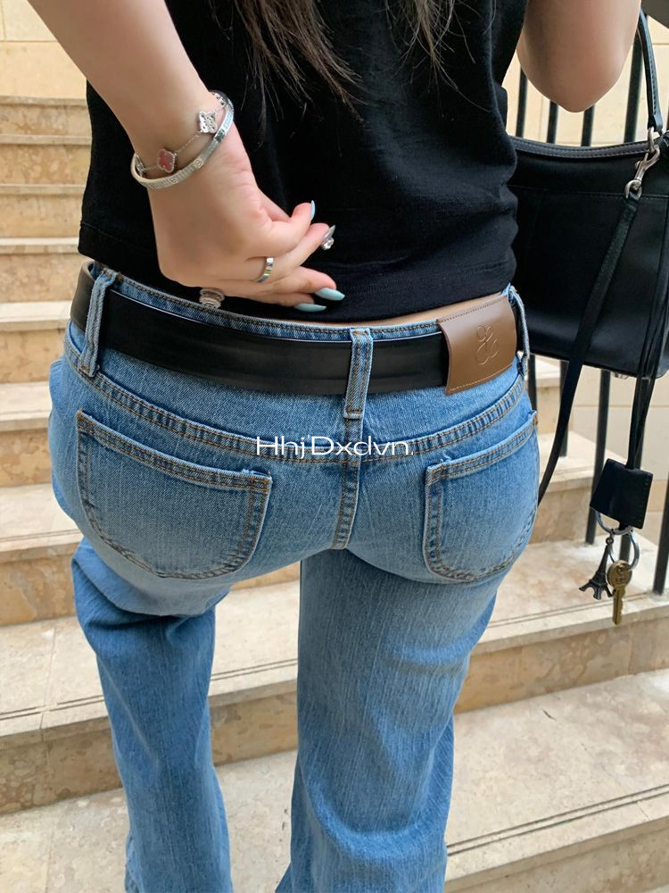 Châu Âu Mỹ Retro Đau Khổ Rửa Quần Jean Nữ 2025 Mùa Xuân y2k Phong Cách Thiên Niên Kỷ Hot Girl Thấp Eo Lau Quần | BigBuy360 - bigbuy360.vn