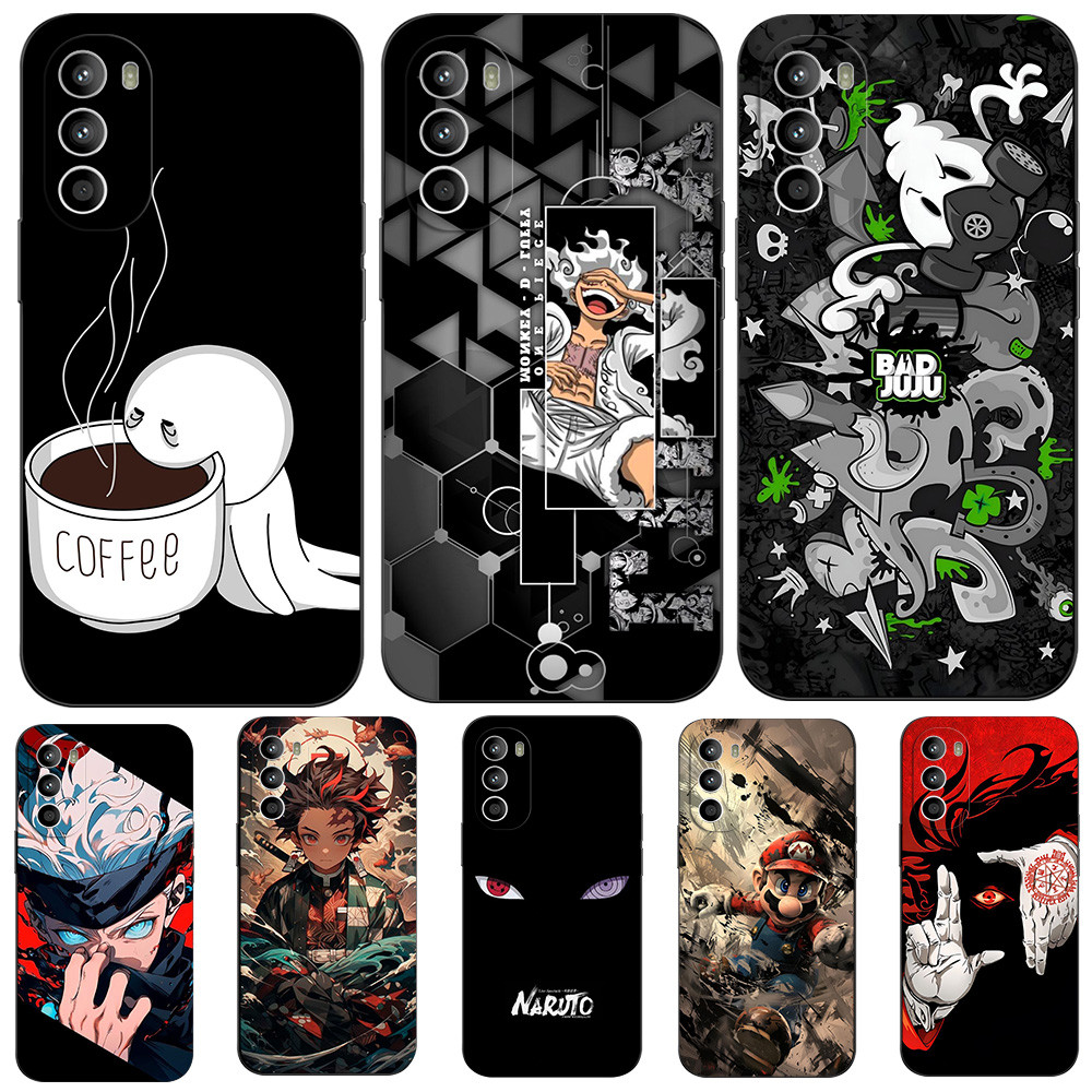 Ốp Lưng Cho Motorola G82 5G Ốp Lưng Silicon Mềm Điện Thoại Moto G82 Đen Tpu Ngộ nghĩnh Punk