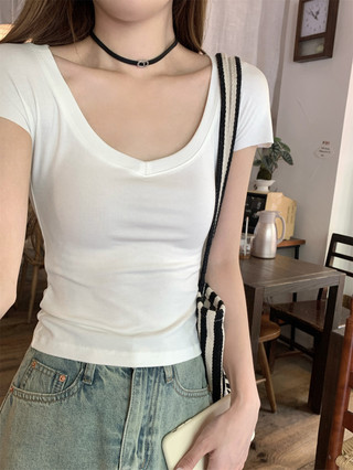 74937 Cổ chữ v cỡ lớn thanh lịch vừa vặn ngắn thoải mái @ -