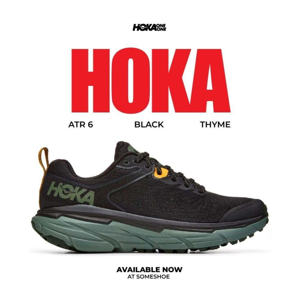 【100% Genuine】Hoka ATR 6 Black Thyme Running Shoes For Men Sneakers
