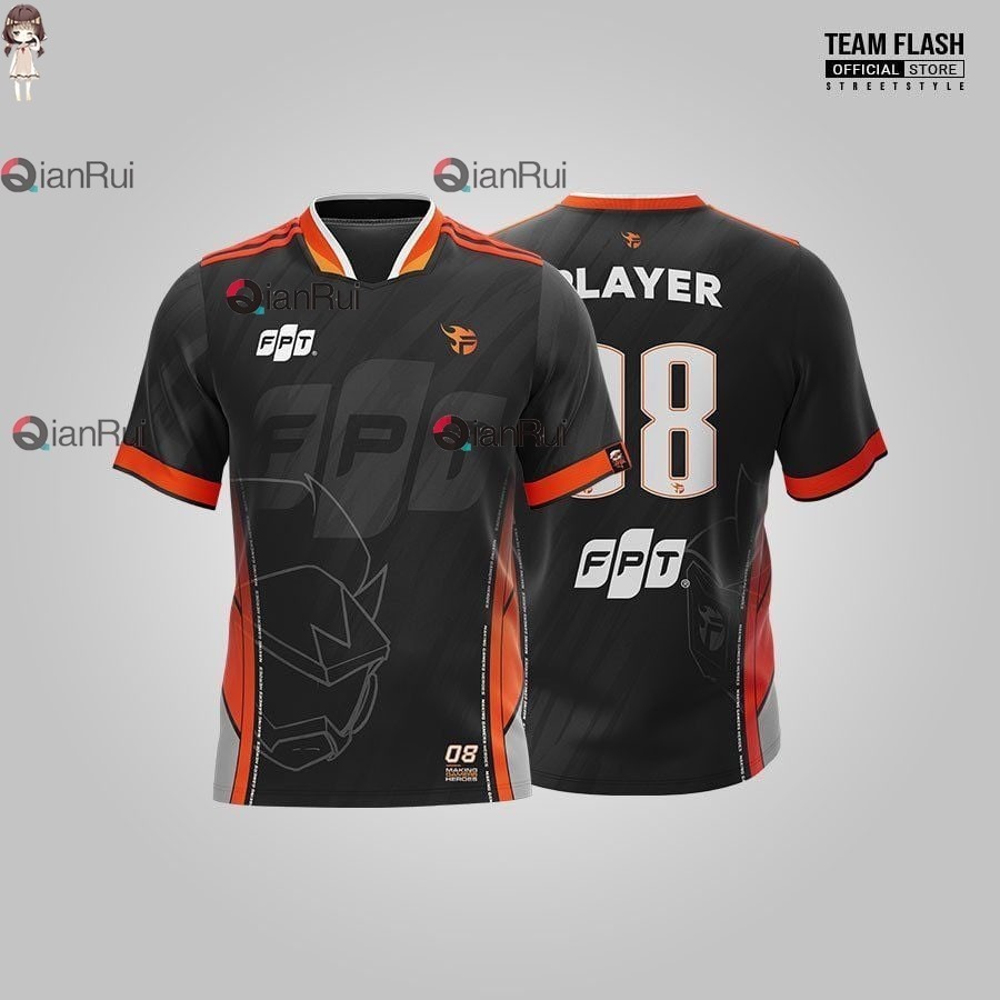 Team Flash Official Jersey 2024 (Tên + số miễn phí)