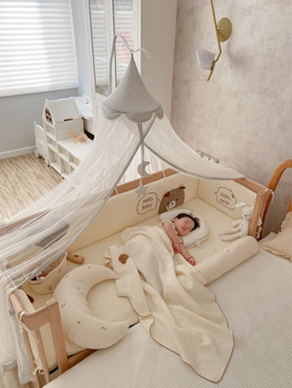 Còn Hàng Lưới Chống Muỗi Cho Bé, Lưới Chống Muỗi Cũi, Lưới Chống Muỗi Bao Phủ Toàn Bộ Đa Năng Cho Bé Chống Muỗi Trẻ Em Nối Giường Đặc Biệt Làm Đen Chống Rơi Giá Đỡ Màn Giường