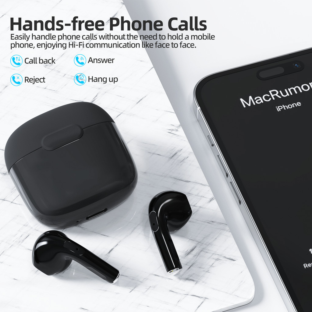 GOOJODOQ Tai nghe không dây GOOOJODEQ BT5.3 Tự động ghép đôi Comfort Fit Âm thanh Hi-Fi Điều khiển cảm ứng Type-C Sạc pin 25mAh / 180mAh | BigBuy360 - bigbuy360.vn