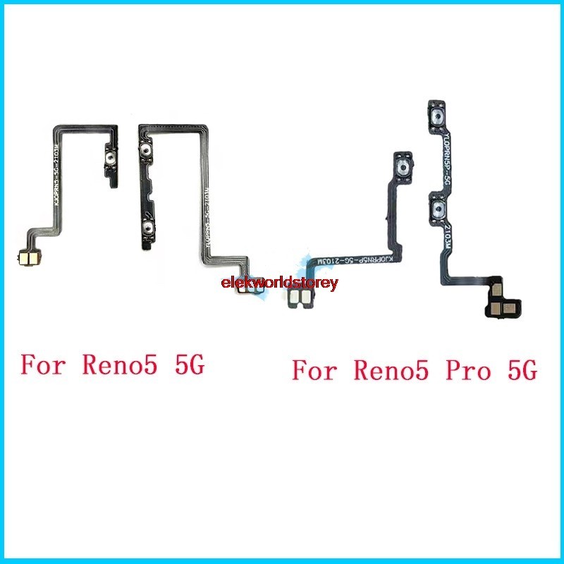 Elemy-dành Cho OPPO Reno 5 Reno5 F Lite Pro Plus Pro + 5G 4G Âm Lượng Công Suất Nút Bên Cáp Mềm Linh Kiện Sửa Chữa